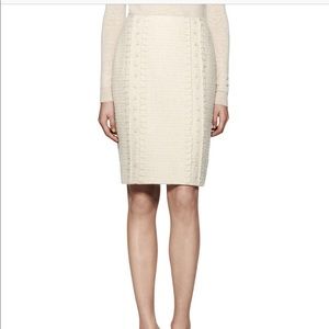 Tory Burch Boucle Sparkle Tweed Skirt